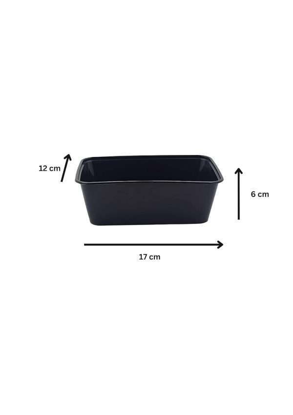 Reusable Rectangle Plastic containers (Pack of 10) - 750ml - Image 2