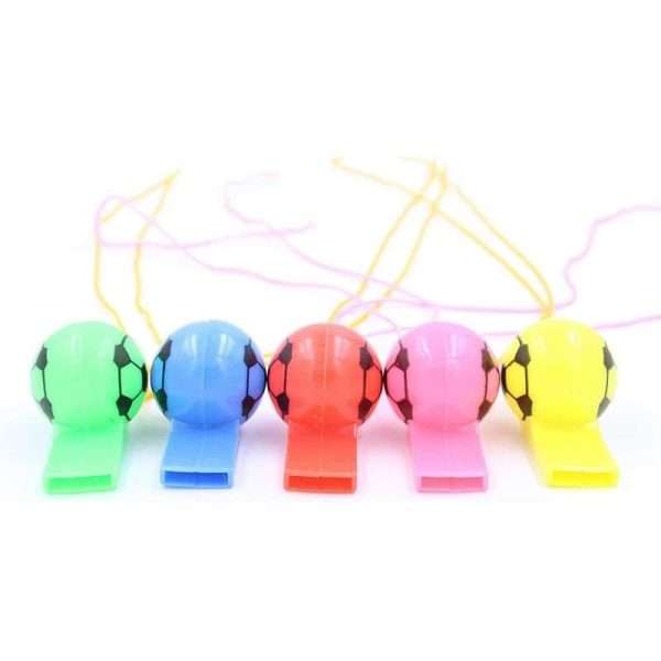 Football Design Whistle (Pack of 6 | 2.5 inches) - Multicolour - Image 3