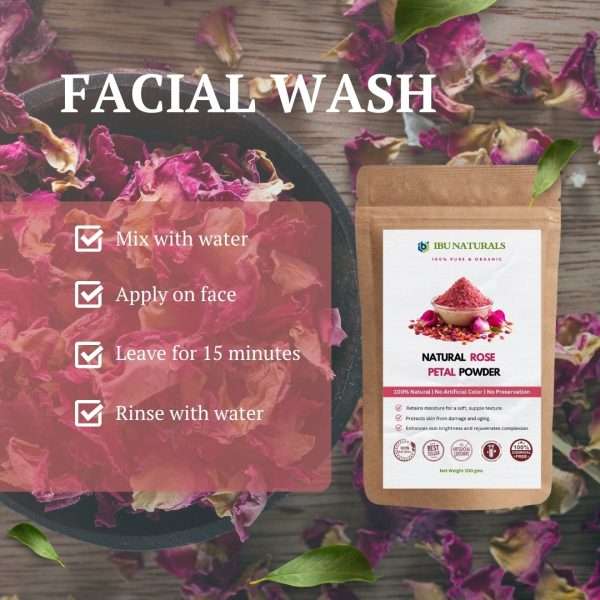 Natural Rose Petal Powder For Clear Skin - Image 4