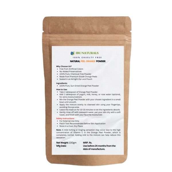 Natural Orange Peel Powder For Glowing Skin - Image 2