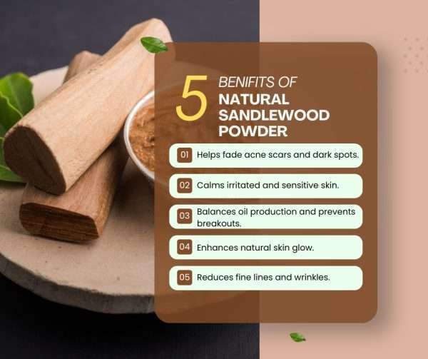 Natural Sandalwood Face Pack Powder For Brighter Skin - Image 2