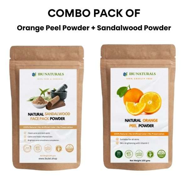 Combo Pack of Orange Peel Powder & Sandalwood Face Pack Powder